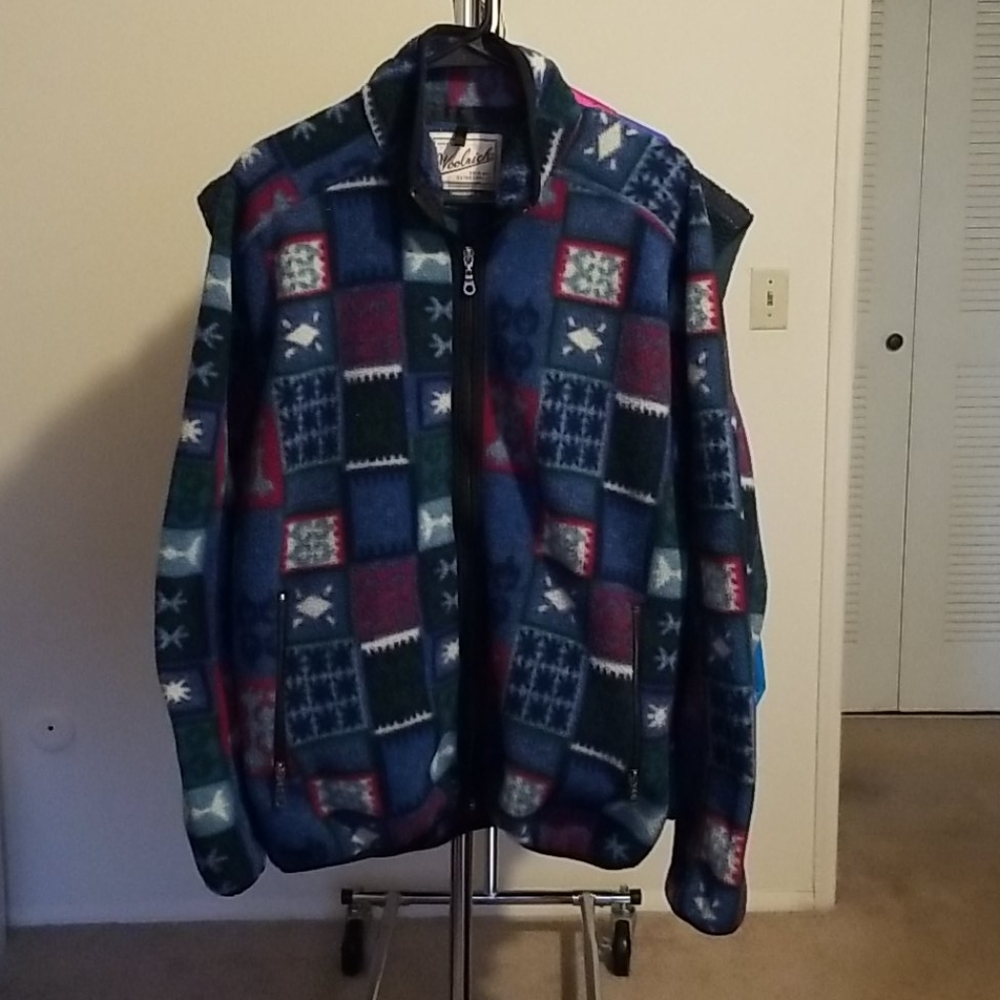 Vintage Woolrich Fleece Zip Up Jacket Sz L